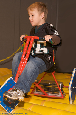 A Circular Ride on a Square-Wheeled Tricycle