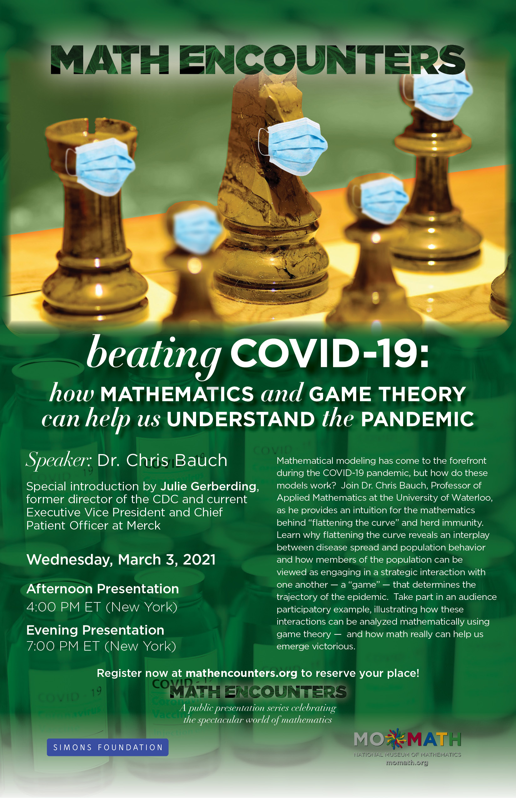 Math Encounters: Beating COVID-19: How mathematics and game