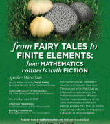2018 June 6 — “From Fairy Tales to Finite Elements: How Mathematics Connects with Fiction” with Manil Suri