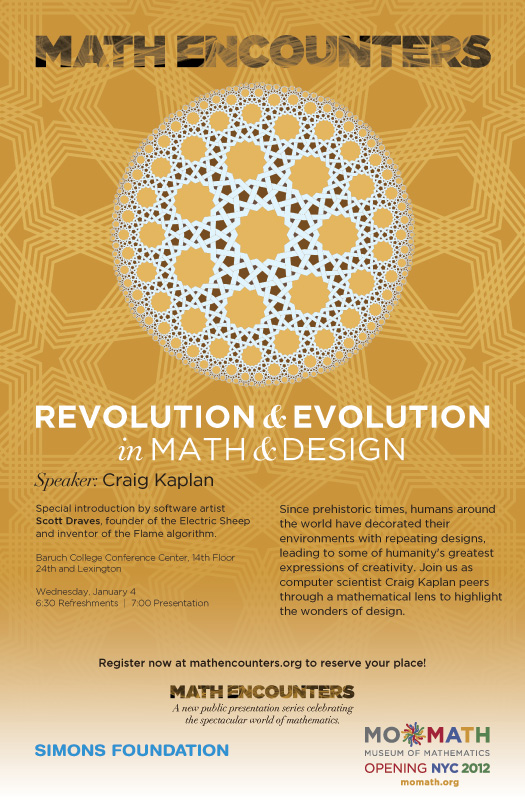 Craig Kaplan Math Encounters Poster