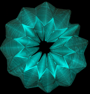 Teal glowing star shape