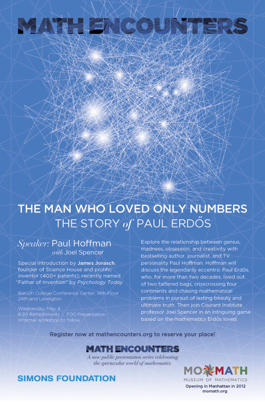 Paul Hoffman Math Encounters May 4 poster